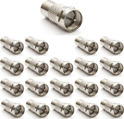 Produktbild von PremiumX 20x F-Adapter F-Stecker auf Cinch Buchse TV Koaxialkabel Verbinder