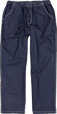 Produktbild von Übergrößen Jogging-Jeans Schlupf-Jeans Gummibund bequem Blau 6XL