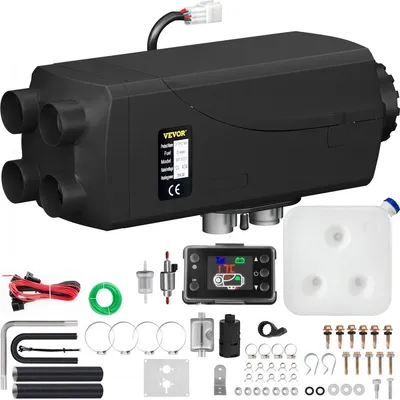 Zdjęcie produktu dla Ogrzewacz powietrza na olej napędowy 12V, 8KW - z wyświetlaczem LCD i pilotem - czarny