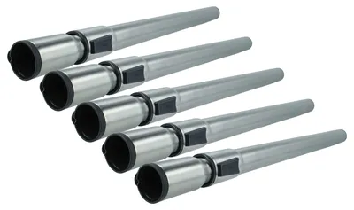 Produktbild von vhbw 5x Staubsaugerohr kompatibel mit Miele S6780, S6730, S6710, S6760, S644, S648, S646 Staubsauger - 35 mm Anschluss, 60 - 100cm Schwarz Silber