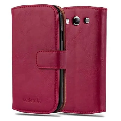 Immagine prodotto di Cadorabo cover per Samsung Galaxy S3 / S3 NEO cover protettiva in rosso cellulare cover libro custodia custodia