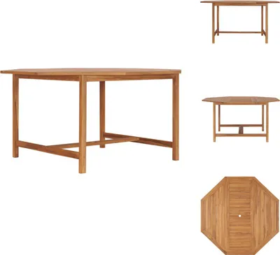 Immagine prodotto di vidaXL Tavolo da giardino 150x150x75 cm in teak massiccio - Tavoli da giardino