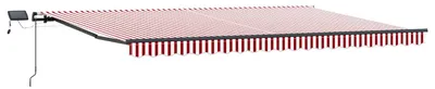 Image de vidaXL Store extensible rouge et blanc 500 x 300 cm
