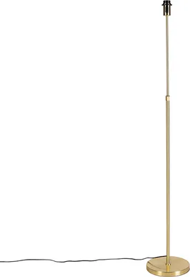 Produktbild von QAZQA - Modern Vintage Stehleuchte I Stehlampe I Standleuchte I Lampe I Leuchte verstellbar Gold I Messing I Messing - Parte I Wohnzimmer I Schlafzimmer - Stahl Länglich - LED geeignet E27