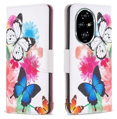 Produktbild von Für Honor 200 Pro Kunst-Leder Book Wallet Handy Tasche Motiv 2 Hülle Etuis Hülle