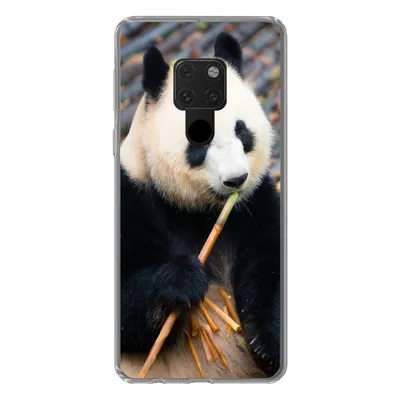 Produktbild von MuchoWow® Handyhülle Schutzhülle Hülle für Huawei P40 Lite Großer Panda - Bambus - Blätter Silikon Softcase Handy Hülle - Handy