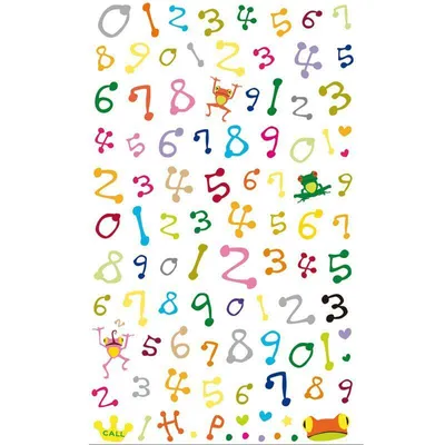 Produktbild von Sticker Zahlen Bunt