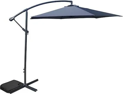 Obrázek produktu pro Deštník DEMI 300 cm, 42 mm, šedý, PE 180 g, zahradní