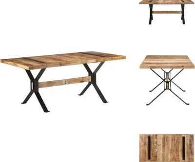 Produktbild von vidaXL Esstisch 180x90x76 cm Raues Mangoholz - Esstische