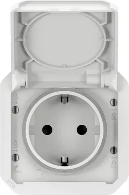 Produktbild von Legrand PLEXO New Einsatz Schutzkontakt-Steckdose Steckklemmen, EB, IP44 IK08, Ultraweiß, 069640L