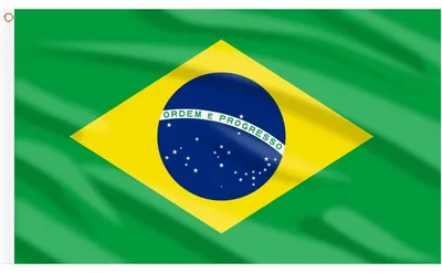 Immagine prodotto di Bandiera brasiliana, 90 x 150 cm, confezione da 2, con occhielli in ottone, ideale per decorazioni