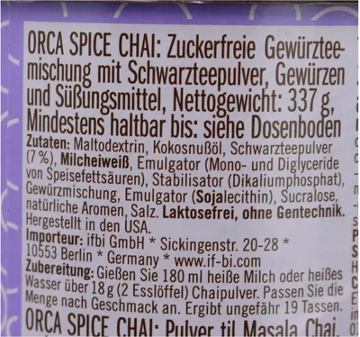 Image de David Rio Orca Spice Chai 337g