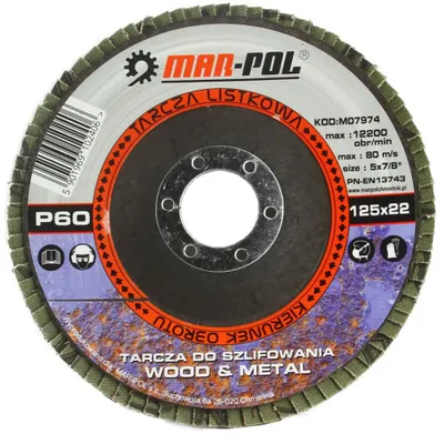 Image de MAR-POL Meule abrasive, 125mm, P60 M07974