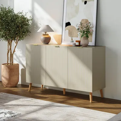 Immagine prodotto di Mobile contenitore "Nand" con 3 ante, dimensioni 120 x 40 x 76 cm, colore sabbia