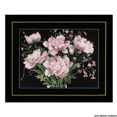 Produktbild von Lanarte Kreuzstichset "Rosafarbene Rosen", Zählmuster