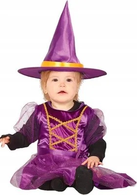 Produktbild von Fiestas Guirca Kinder Hexenkostüm Lila Halloween Größe 92-98