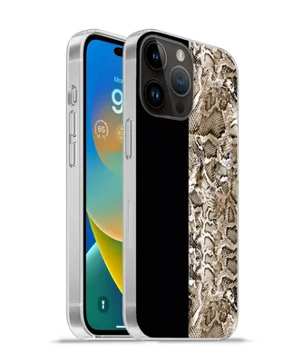 Produktbild von MuchoWow® Handyhülle Schutzhülle Hülle für Apple iPhone 14 Pro Max Schlange - Tiermuster - Braun Silikon Softcase Handy Hülle - Hardcover