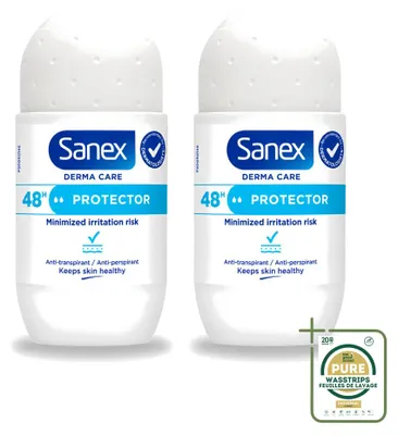 Imagen del producto de 2 unidades de Sanex Dermo Protector, desodorante roll-on - 53 ml - Paquete ahorro - 2 unidades