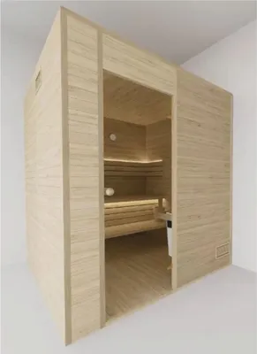 Produktbild von Casa Padrino Luxus 6 Personen Innensauna Naturfarben 200 x 200 x H. 190 cm