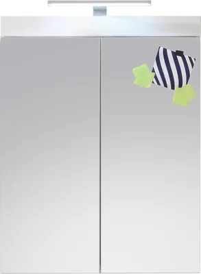 Produktbild von Spiegelschrank inkl. Beleuchtung ALTENA-19 in Weiß Hochglanz, B/H/T: ca. 60/77/17 cm