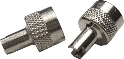 Produktbild von Metallstaubkappe für Autoventil, silber (2er Pack)