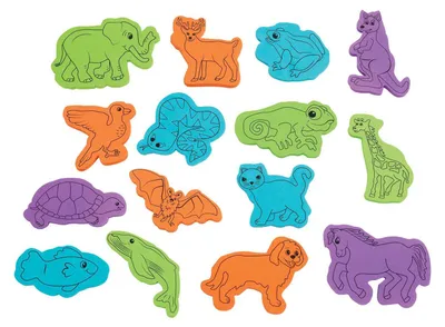 Productafbeelding van Colorations Stempelset Dierenbotten, educatief speelgoed, 15 stuks