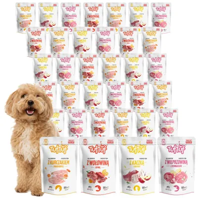 Produktbild von Tuftuf | Feuchtfutter für Hunde - Set 40x100g - Mix Ausgeschmäckern - 400g - Nassfutter
