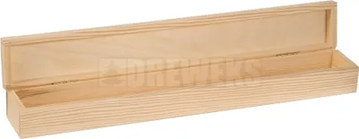 An open wooden box.
