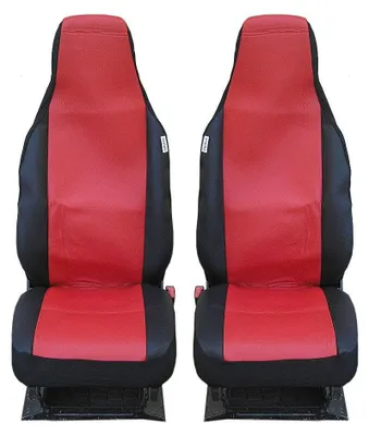 Productafbeelding van Zitbekleding voor de voorstoelen, merk Promolink, geschikt voor Toyota Aygo, Citroën C1 en Peugeot 107, van textiel, kleur rood