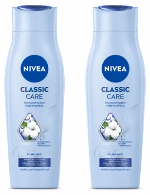 Obrázek produktu pro 2 x Šampon NIVEA Classic Care - 250 ml - Výhodná balení - 2 kusy