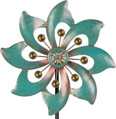 Produktbild von Kleine, wasserdichte Metallwindmühle für Garten und Hof, 94 x 25,4 cm (Einzelflügel)