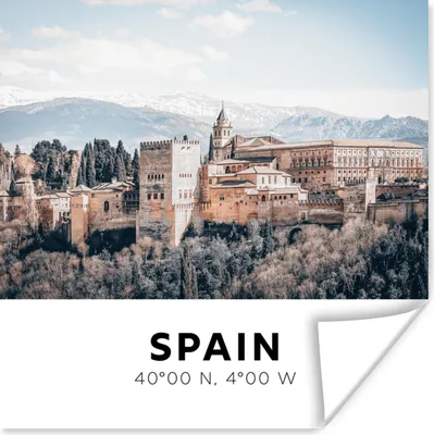 Produktbild von MuchoWow® Poster Spanien - Bauwerke - Berge 75x75 cm - Wand Dekoration