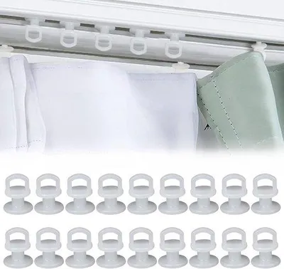 Immagine prodotto di Ganci per tende, 100 pezzi, per finestre, porte e docce