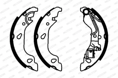Produktbild von FERODO Bremsbackensatz Trommelbremse Hinten für FIAT PUNTO (188) 180mm FSB603
