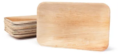 Palmblatt-Einwegteller 25 Stk. rechteckig 25x15 cm kompostierbar