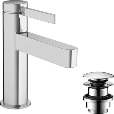 Immagine prodotto di Miscelatore lavabo hansgrohe 100 Finoris con dispositivo di scarico push-open cromato, 1 pz.