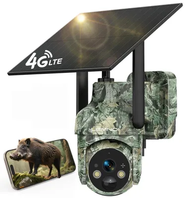 Immagine prodotto di Telecamera di sicurezza esterna - 4G SIM - 2K - Visione notturna a colori - Alimentata a energia solare