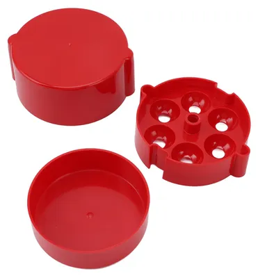 Image de Dénoyauteur de cerises portable, permet de dénoyauter jusqu'à 6 cerises à la fois, en plastique ABS, à pression, rouge