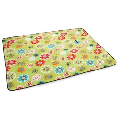 Obrázek produktu pro Verk Pikniková deka 150 x 200 cm květy zelená