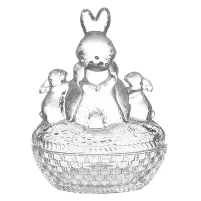 Zdjęcie produktu dla Clayre & Eef Szklana doniczka Królik 12x9x17 cm Przezroczyste szkło