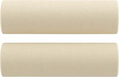 Produktbild von vidaXL Zierkissen 2 Stk. Creme Ø15x50 cm Stoff