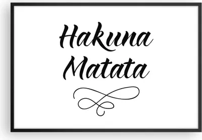 Produktbild von Gerahmtes Poster - Schwarzer Rahmen - Hakuna Mama Maxim - 91,5x61 cm - Wand Bild - Wanddeko - Wandbilder - Kunstposter - Wandposter - Bilderrahmen - Bilder - Kunstdruck - Wandbild - P2BAA91x61-4248