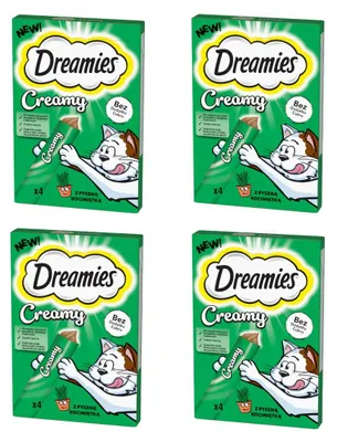 Zdjęcie produktu dla Dreamies Creamy 16x10g Kremowy Przysmak Dla Kotów Z Kocimiętką