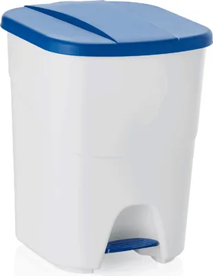 Immagine prodotto di Cestino a pedale con coperchio blu, 40 litri