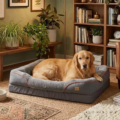 Produktbild von WISFOR Hundesofa Orthopädisch Hundebett Hundecouch für große Hunde, wasserfest waschbar Bezug abnehmbar XXXL: 135x100x33cm