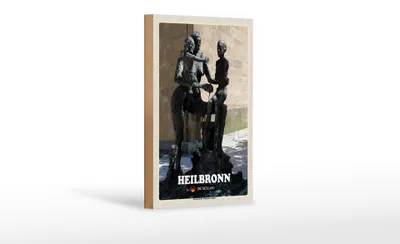 Produktbild von Holzschild Städte Heilbronn Denkmal der Trümmerräumer 12x18 cm