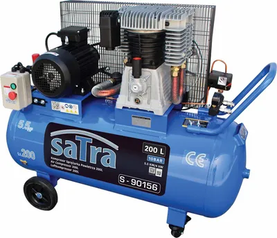 Obrázok produktu pre Vzduchový kompresor 200l 5,5hp 380V Satra