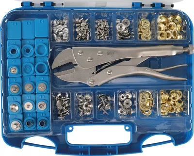 Zdjęcie produktu dla BGS technic Eyelet and Snap Fastener Assortment, 1,21 kg