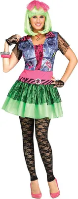 Produktbild von Rockiges 80s Damenkostüm für Fasching Damen Größe: S/M