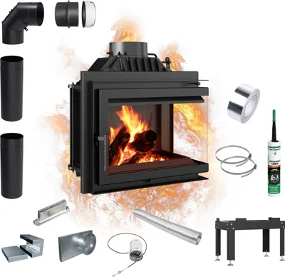 Immagine prodotto di Termocamino ad aria SIMPLE destra BS 8 kW Ø 200